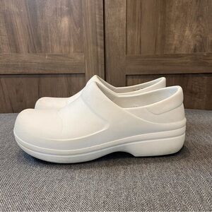 Crocs Women’s Neria Pro II White Clog Slip On Shoe Size 7